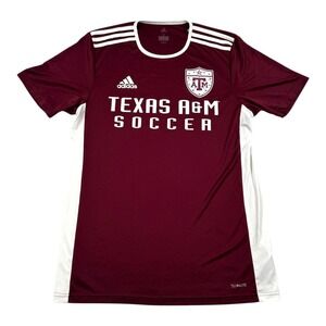 Texas A&M Aggies Soccer Jersey Mens Medium Maroon White NCAA Adidas Climalite